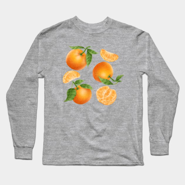 Tangerines Long Sleeve T-Shirt by CleanRain3675